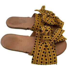 Brother Vellies Saffron Burkina Slides size 8 Handmade Avant Garde $285